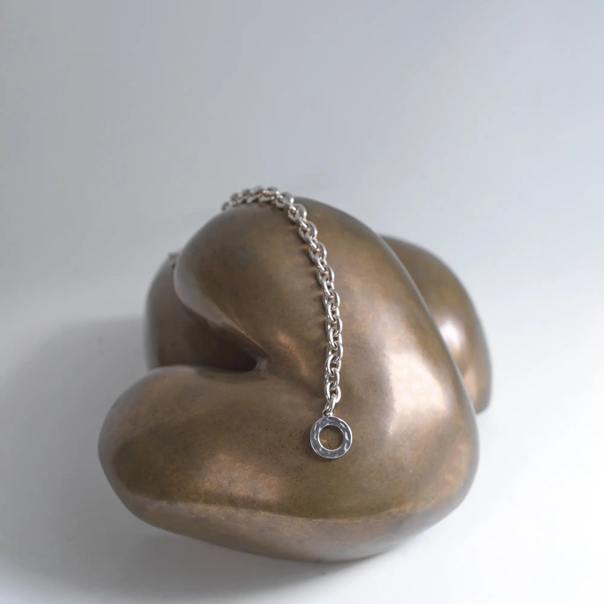 ゾーイチェーンブレスレット 置き画 | 自然物をモチーフにした有機的なシルバーパーツ