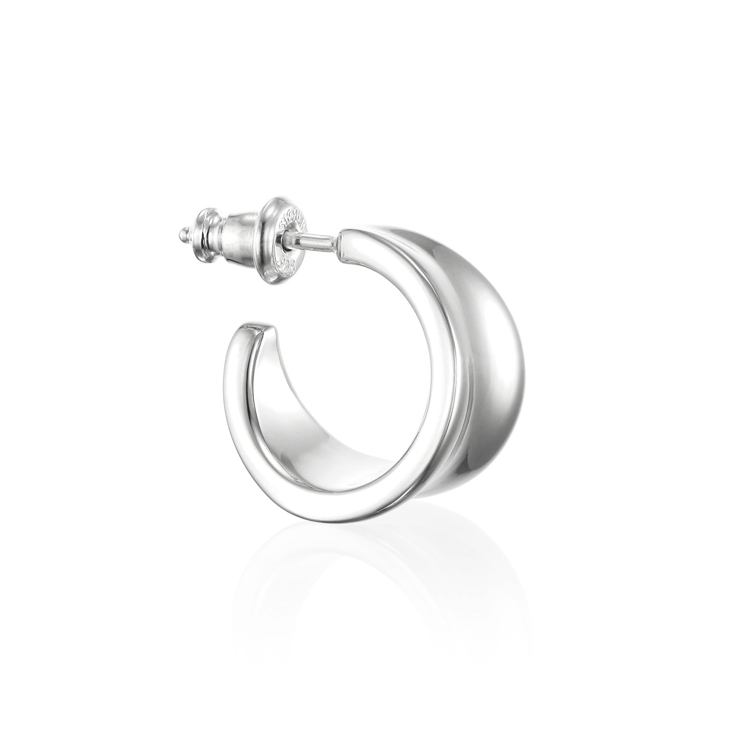 ボタニカルフープピアス S シルバー 片耳 | 奥行きのある表情が楽しめるスターリングシルバーシングルピアス