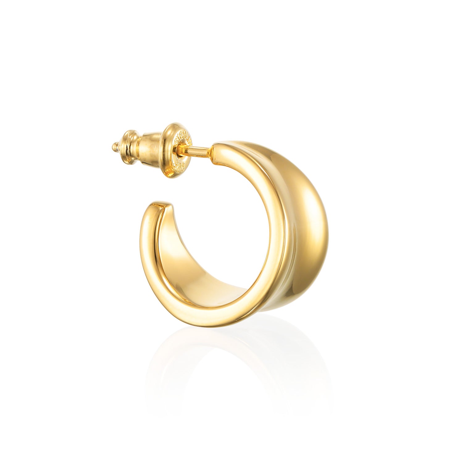 ボタニカルフープピアス S ゴールド 片耳 | さりげない個性を演出する凹凸加工のシングルピアス