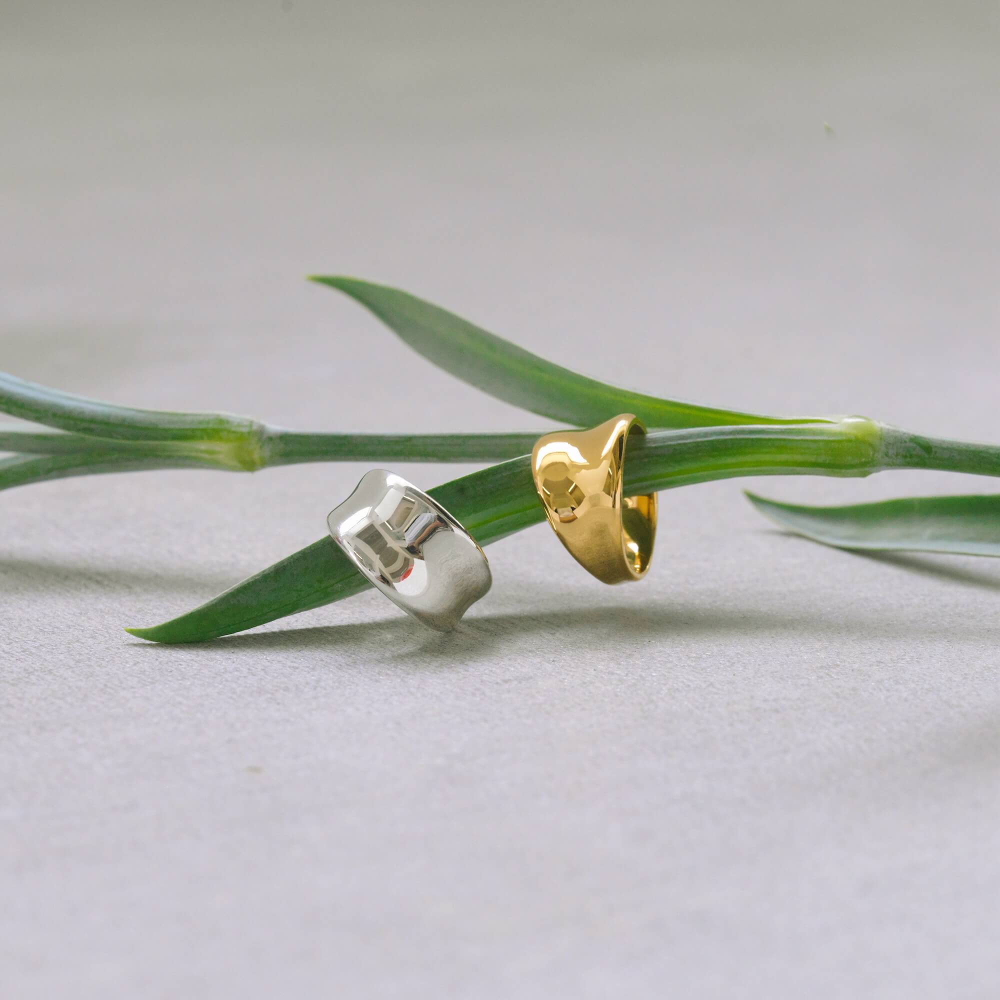 ボタニカルリング 指輪 おしゃれ 人差し指 人気 シンプル つけっぱなし 錆びない シルバー925 18金 K18コーティング 太め 指輪 メンズ レディース ペア リング シルバーアクセサリーブランド