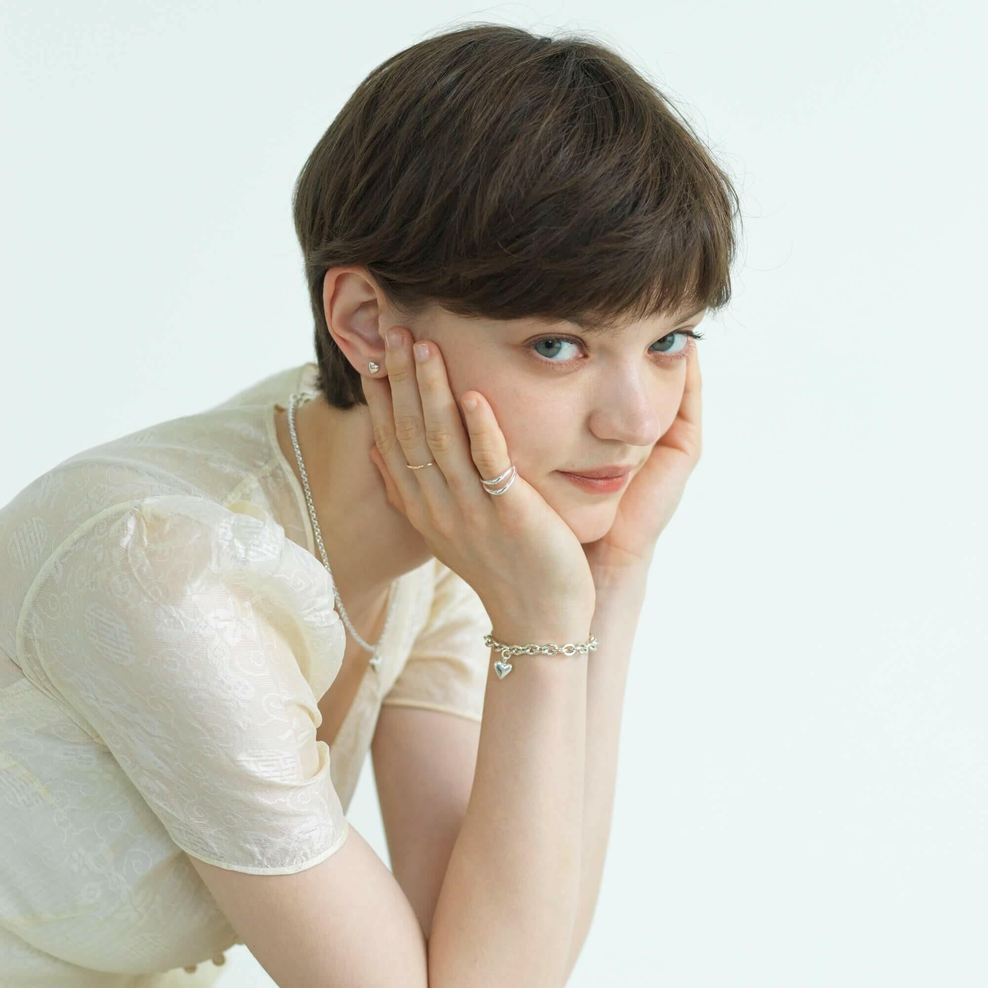 ダブルカーブリング 指輪 おしゃれ 人差し指 人気 シンプル つけっぱなし 錆びない シルバー925 18金 K18コーティング 指輪 メンズ レディース ペア リング シルバーアクセサリーブランド ピンキーリング