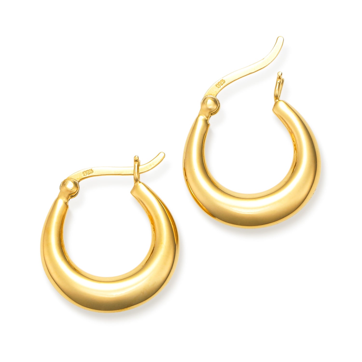 ドロップフープピアス S ゴールド ペア | 18Kコーティングの温かみある輝きが魅力のキャッチレスピアス