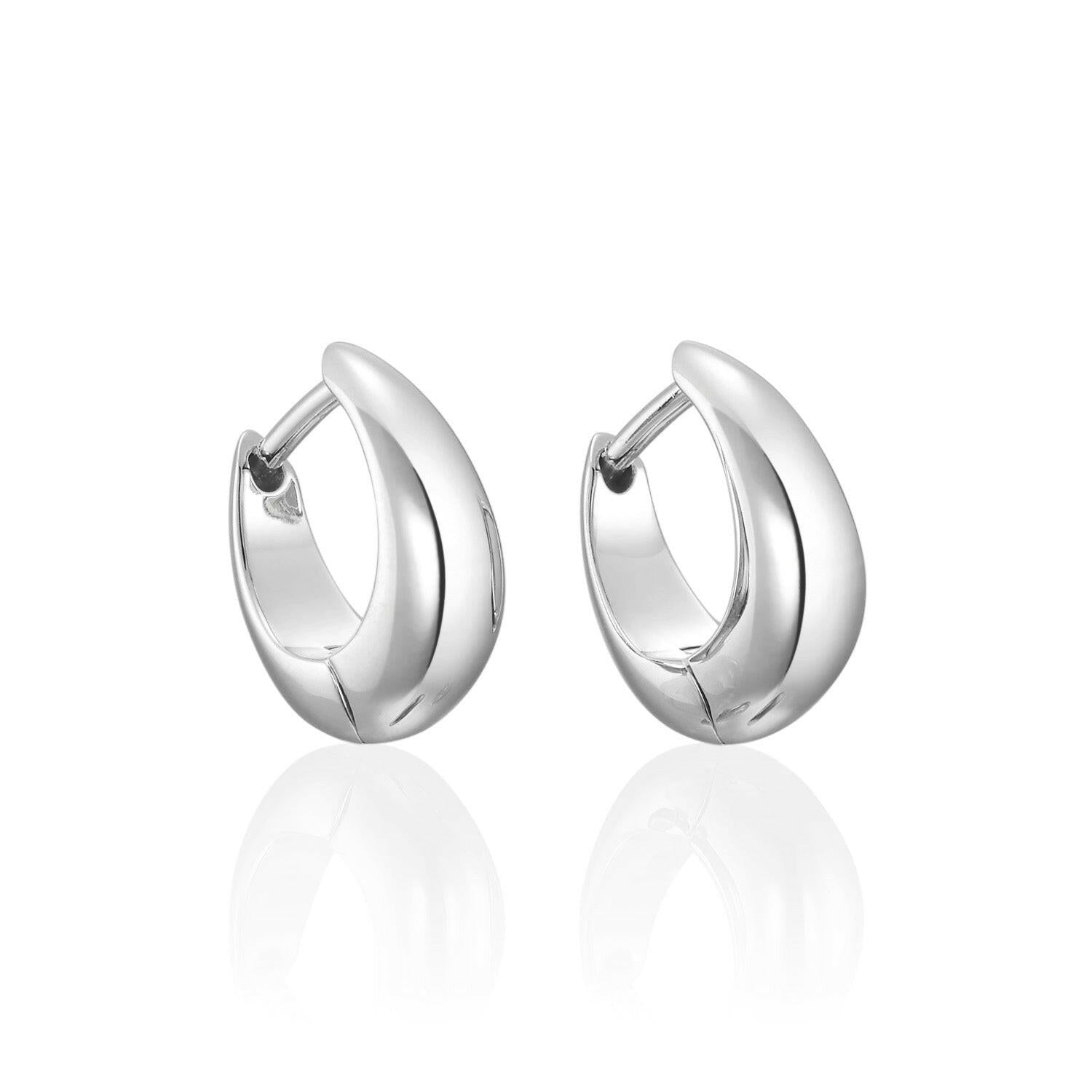 ヒンジドフープピアス S シルバー ペア | キャッチレスでつけっぱなしOKな中折れフープピアス