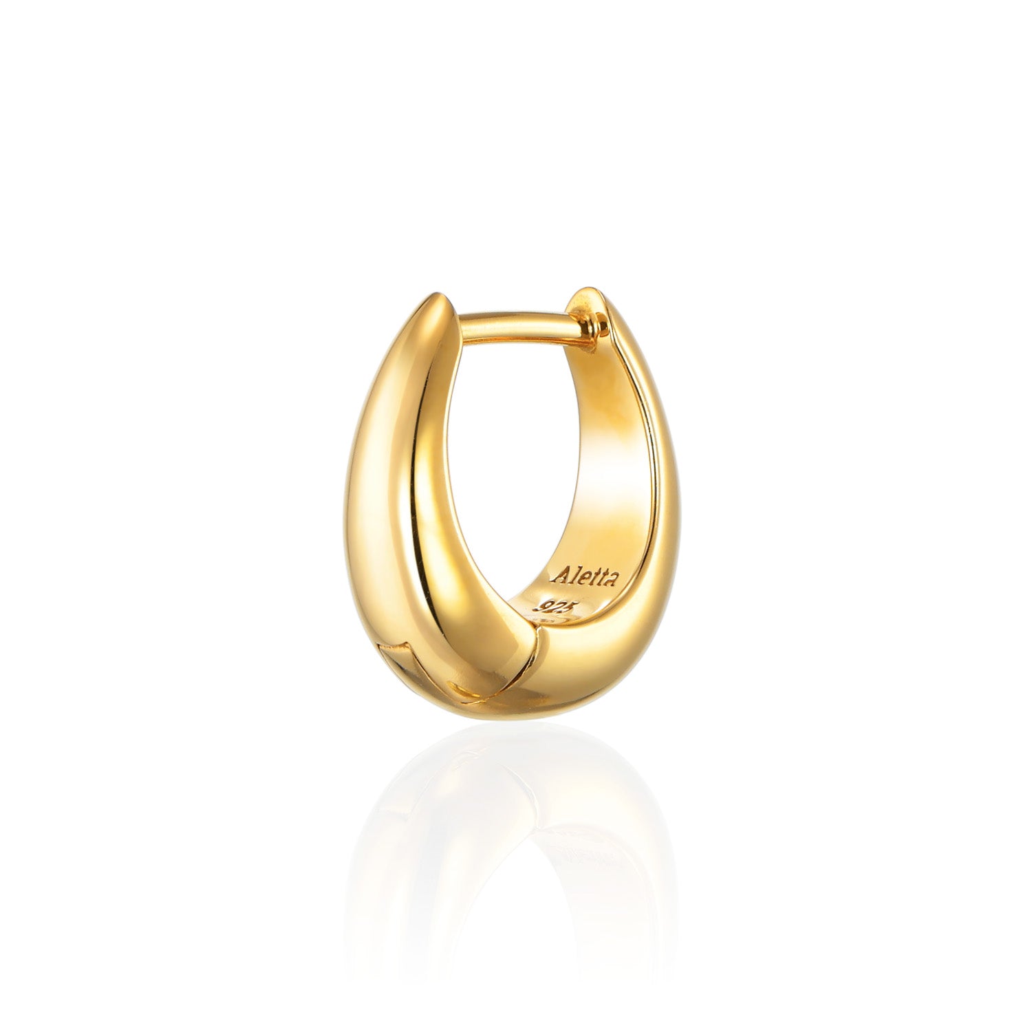 ヒンジドフープピアス S ゴールド 片耳 | ミニマルで上質な18Kコーティングのシングルピアス