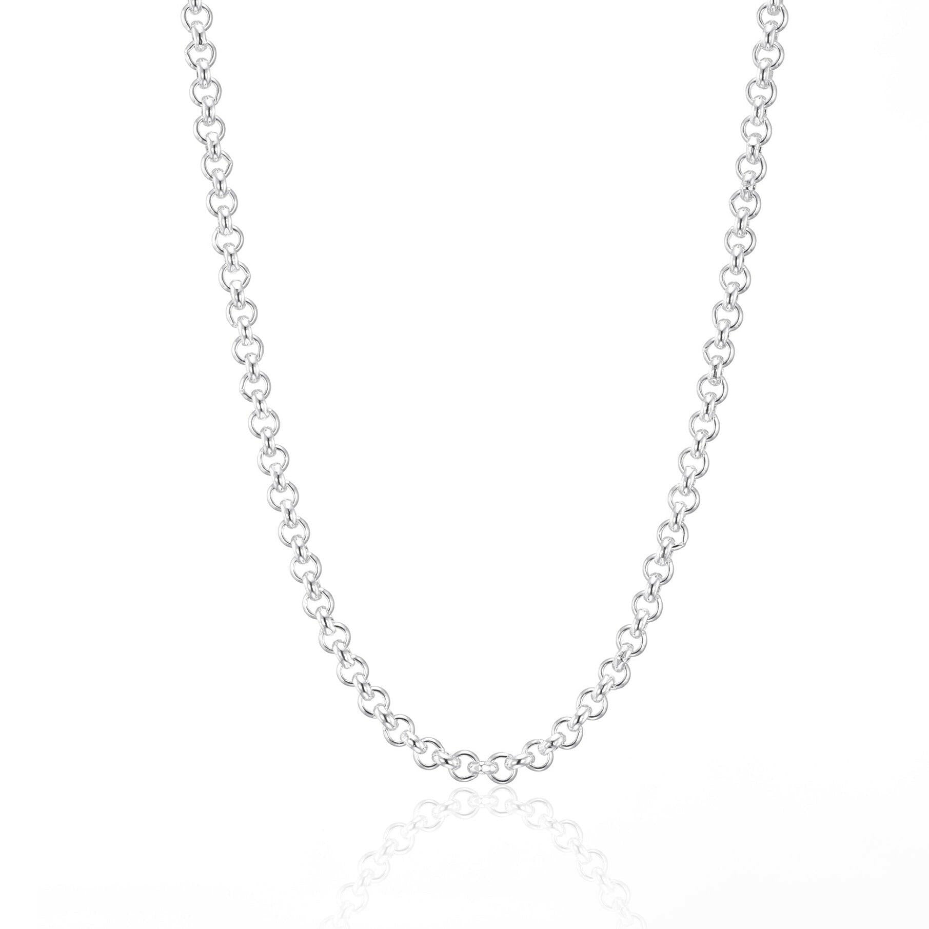 リカランスチェーンネックレス シルバー 正面 | 38cmと48cmから選べるジェンダーレスなベーシックチェーン