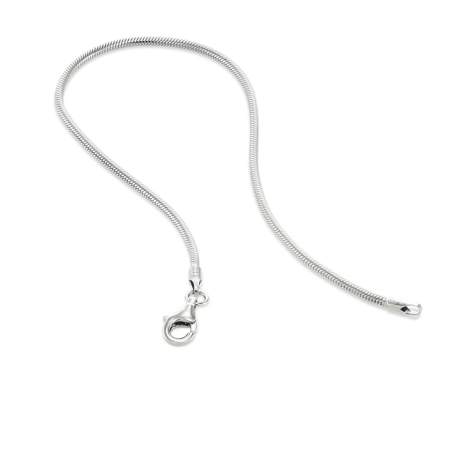 ラウンドスネークブレスレット シルバー 留め具 | 3cmのアジャスターでサイズ調整可能な機能的デザイン