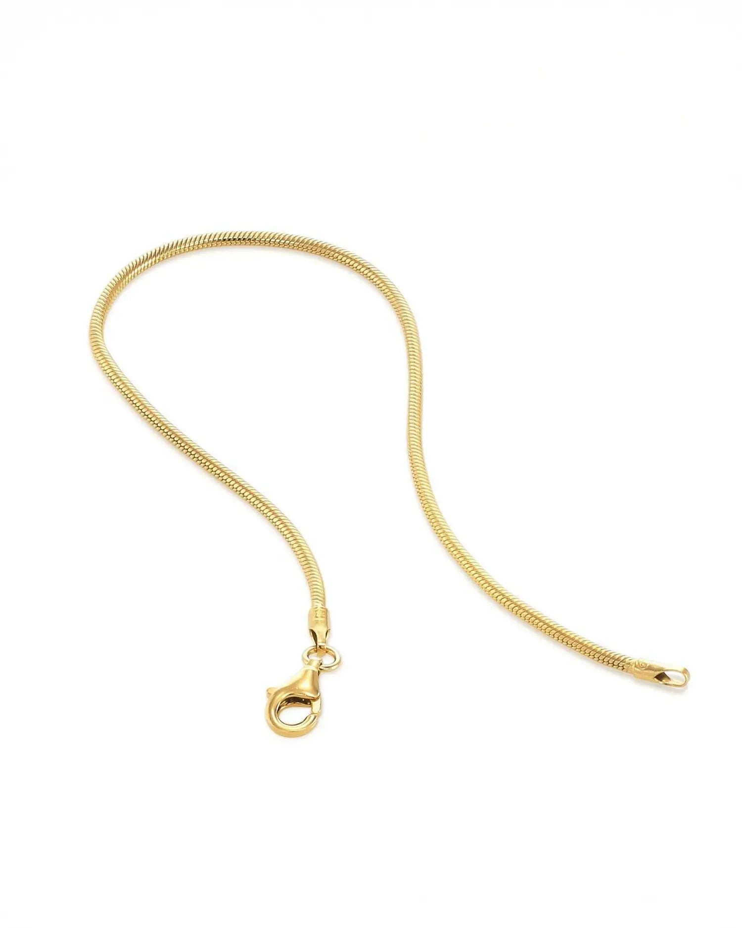 ラウンドスネークブレスレット ゴールド 留め具 | 引き輪タイプで着脱しやすいシンプルな留め具パーツ