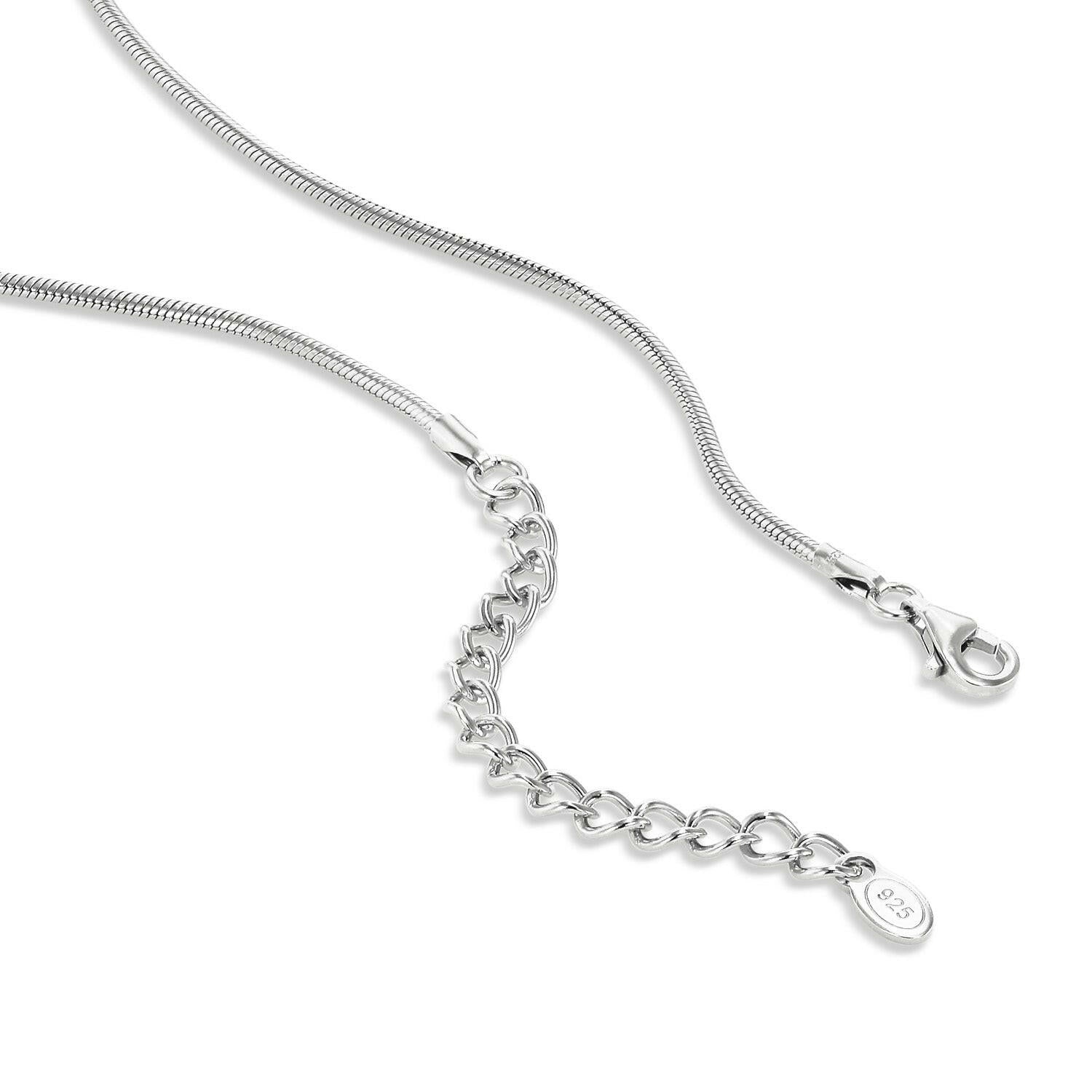 ラウンドスネークネックレス シルバー 留め具 | 長さ調整可能なアジャスターとSilver925の刻印