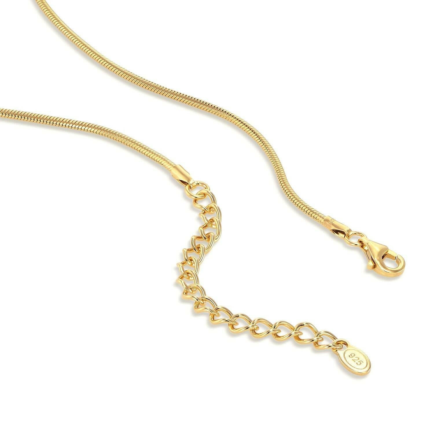ラウンドスネークネックレス ゴールド アジャスター | 調整自在なチェーンエンドと品質を示す刻印パーツ