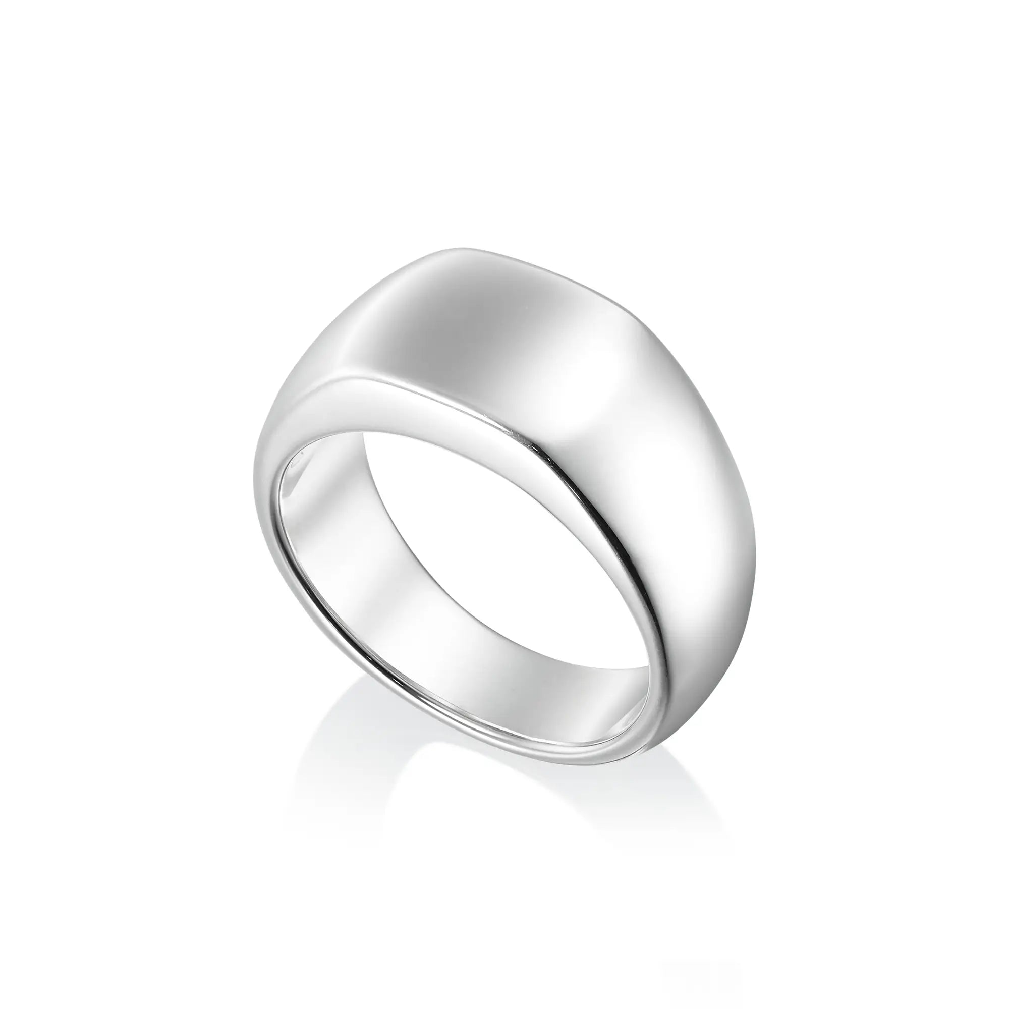 シエナリング シルバー 側面 | クラシックな印台リングを現代的に再構築したデザイン