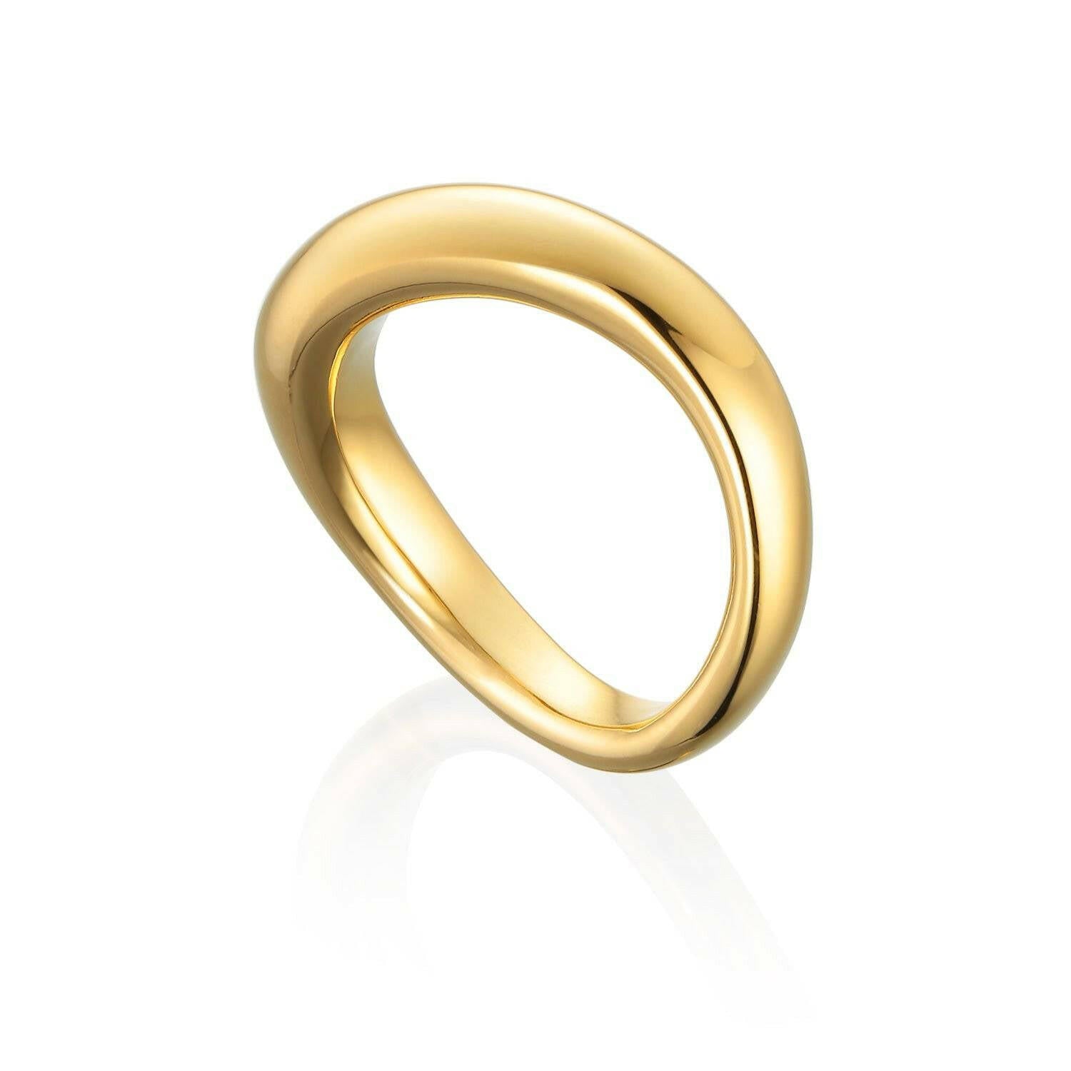 スムースカーブリング 指輪 おしゃれ 人差し指 人気 シンプル つけっぱなし 錆びない シルバー925 18金 K18コーティング メンズ レディース ペア リング シルバーアクセサリーブランド 重ね付け