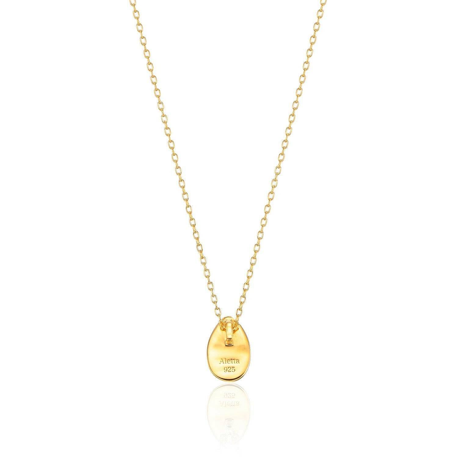 ティアドロップネックレス ゴールド 925 | シルバー925に18Kコーティングを施した上質な仕上がり