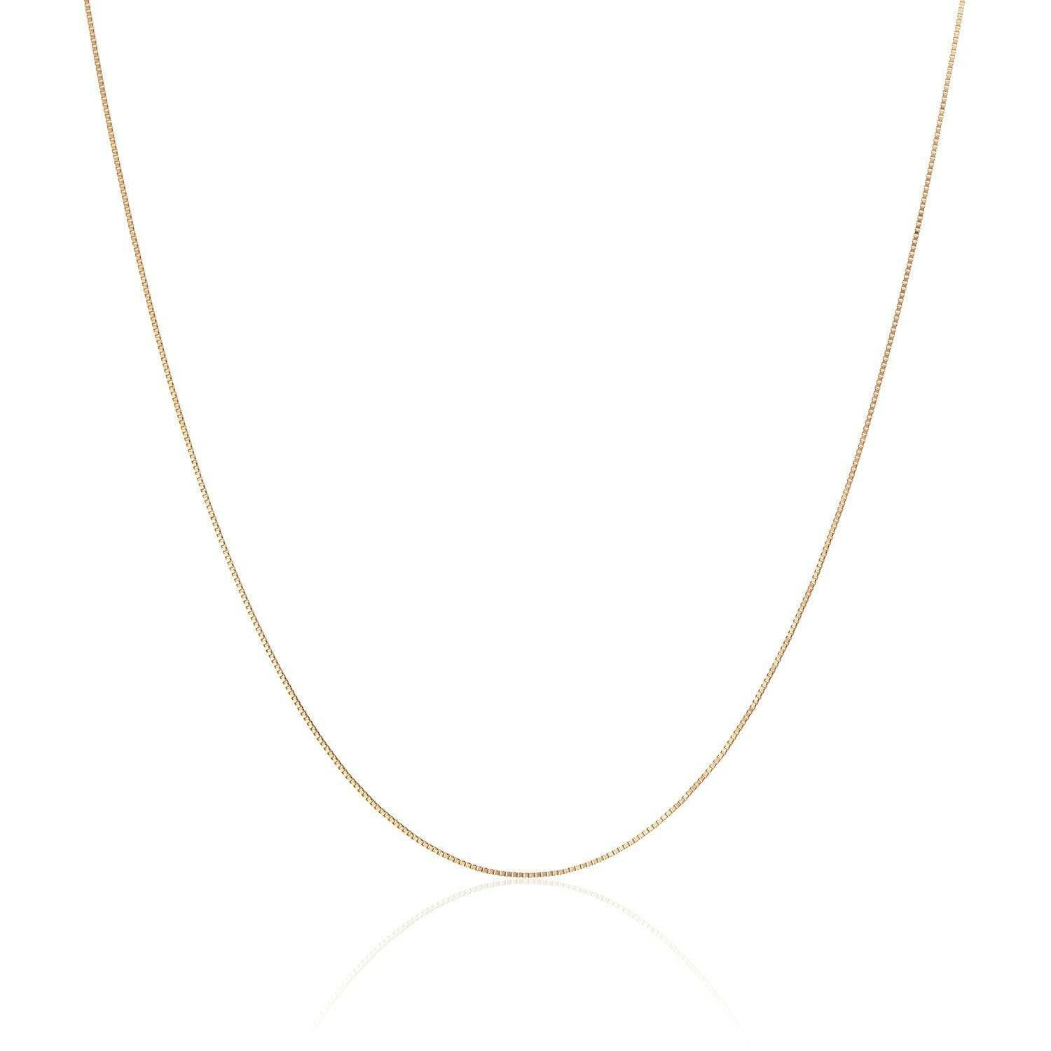 10Kゴールド ベネチアンチェーンネックレス 40cm/50cm | 密度のあるボックスチェーンが放つ上品な輝き