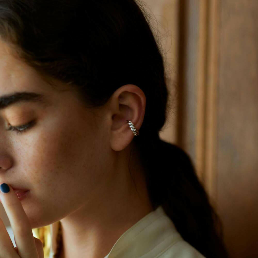 ウェーブイヤーカフ メンズ レディース 男性 女性 シルバー925 人気 片耳 大ぶり シルバージュエリーブランド