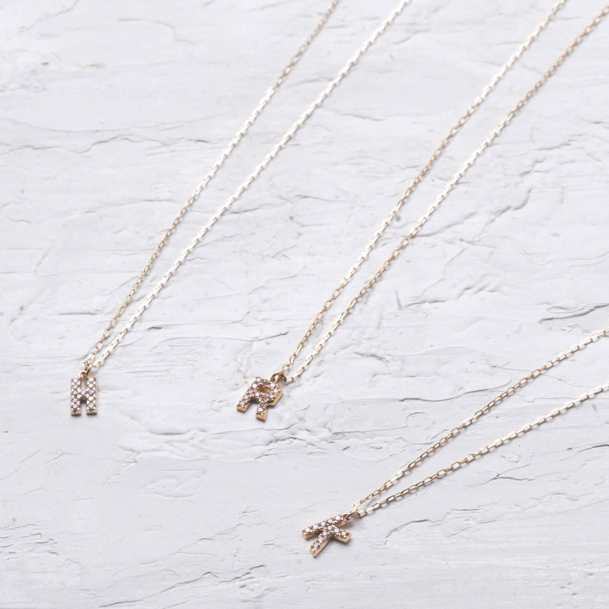 10K Gold Initial Necklace A/H/K/M/R/S/Y