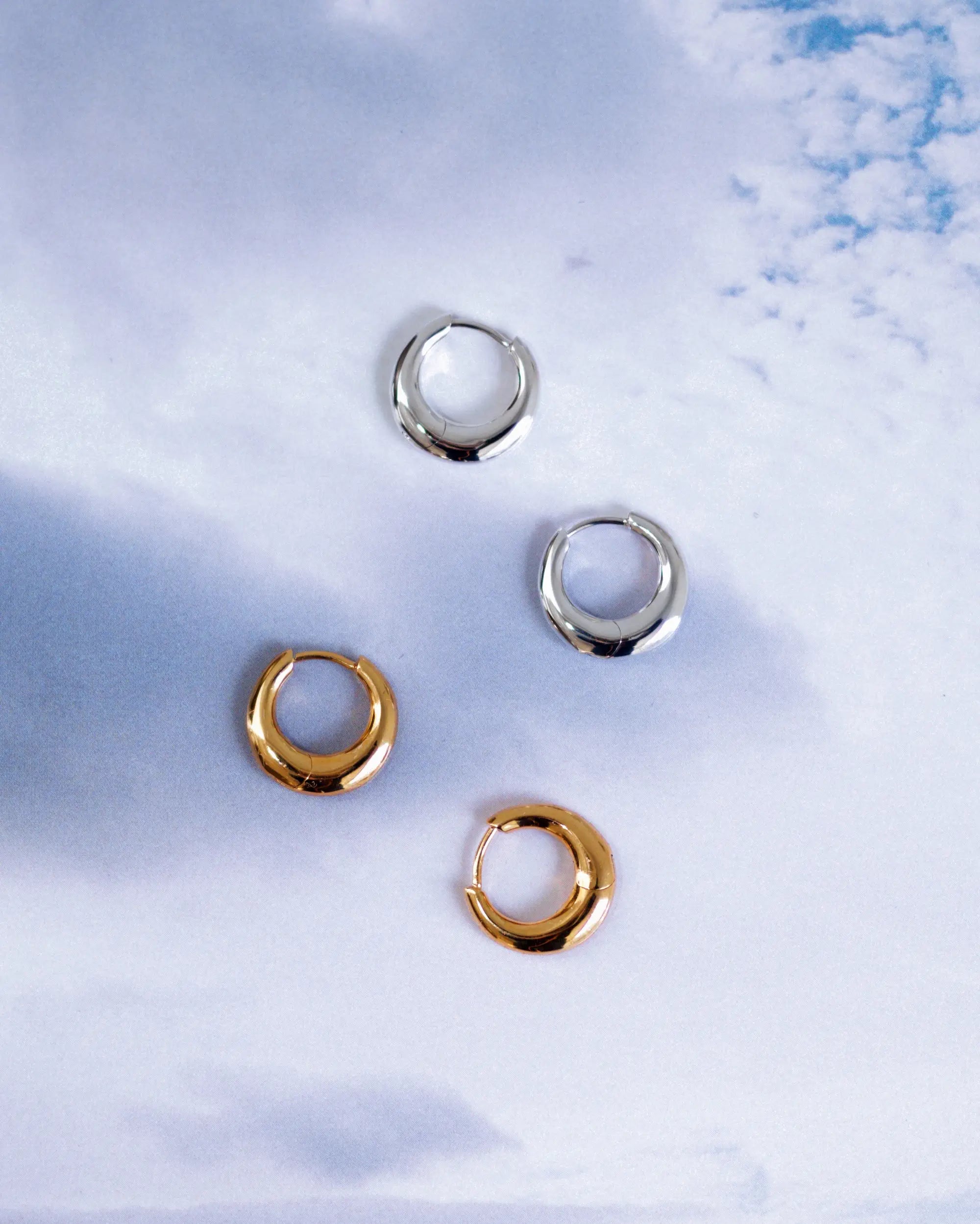 エクリプスフープピアス l シルバーアクセサリーブランド Aletta