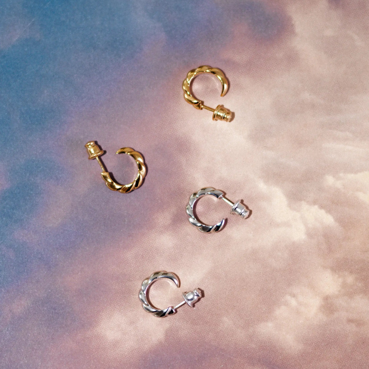 ウェーブフープピアス S l シルバーアクセサリーブランド Aletta