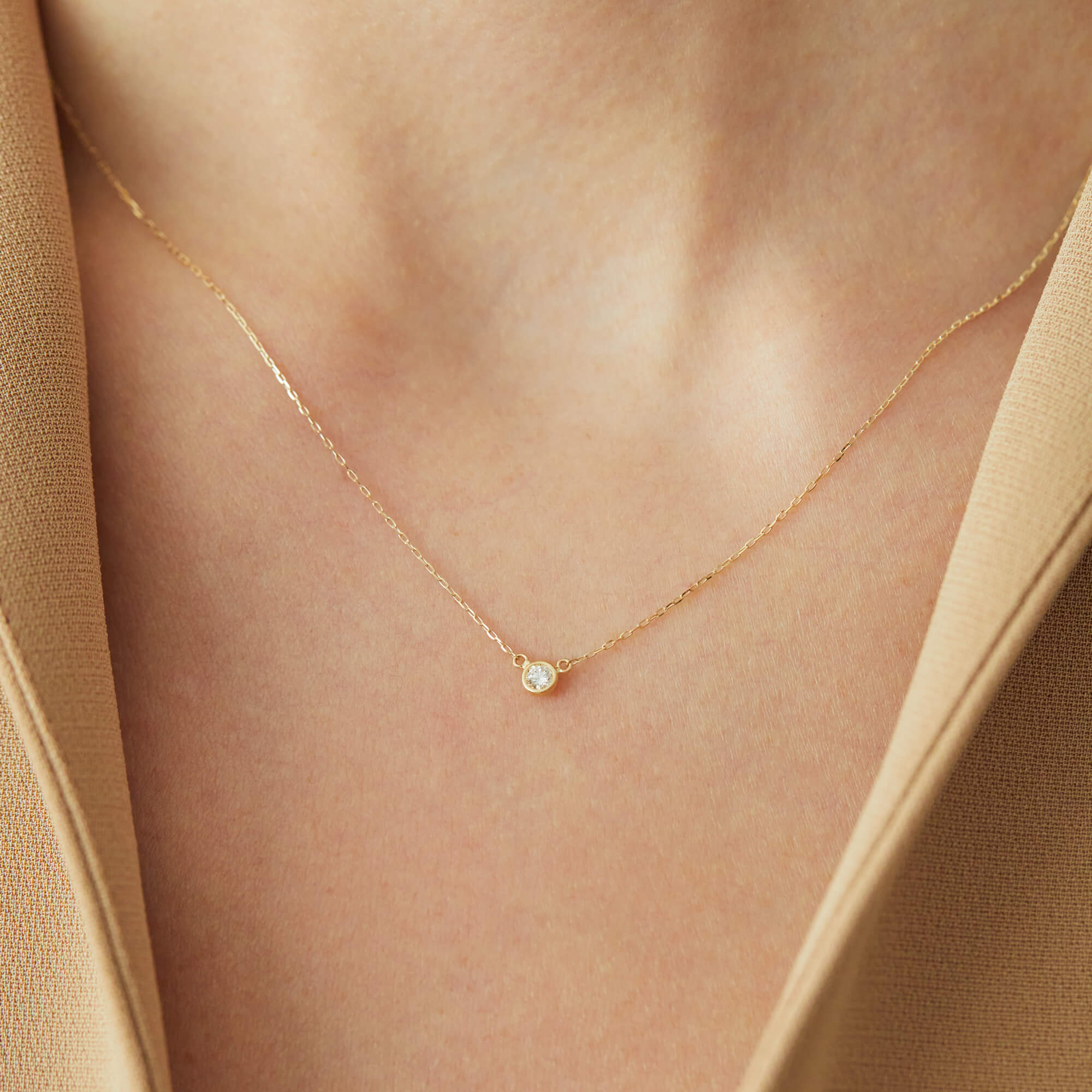 10Kゴールド プティネックレス ダイヤモンド | Aletta Jewelry アレッタジュエリー 