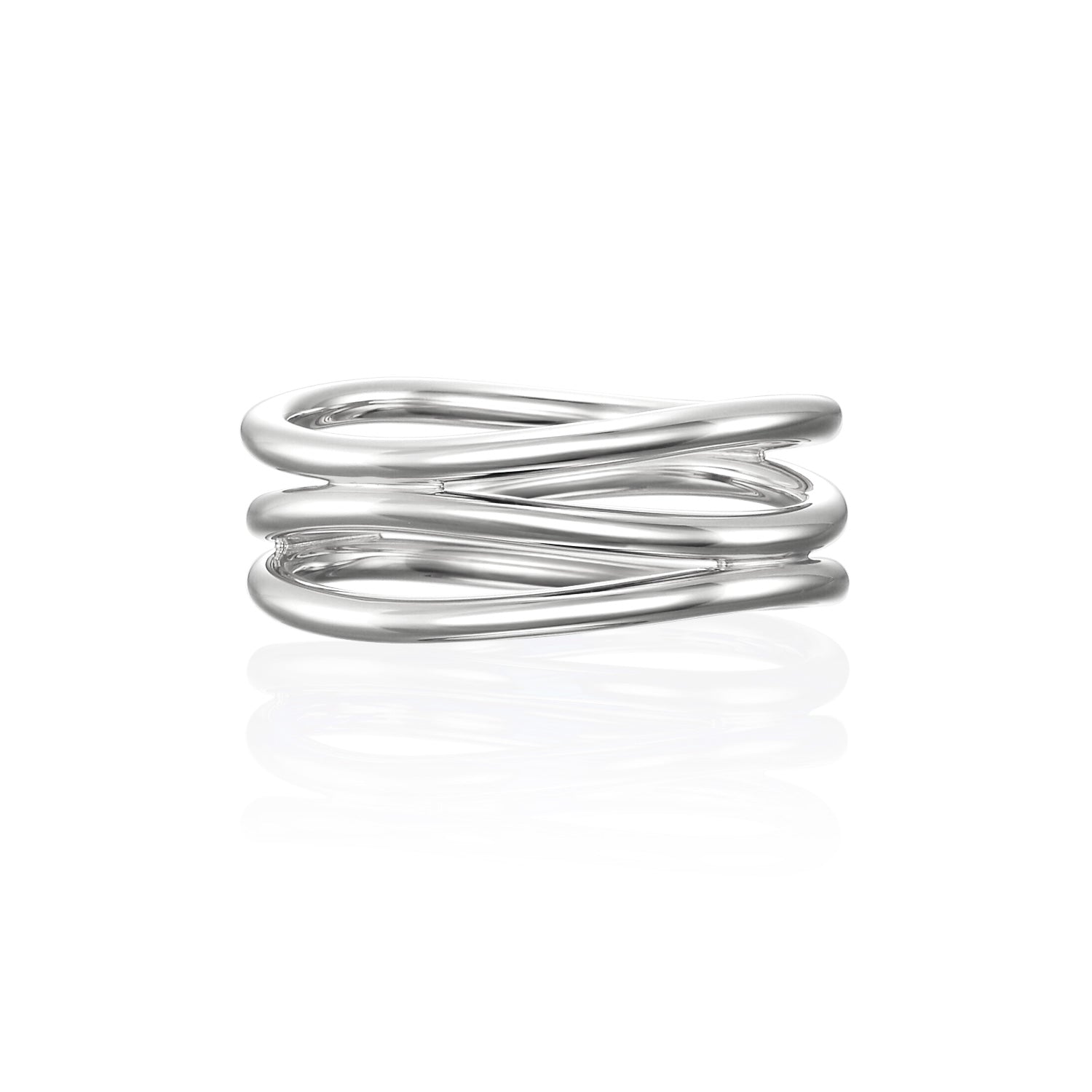 3-Row wave ring
