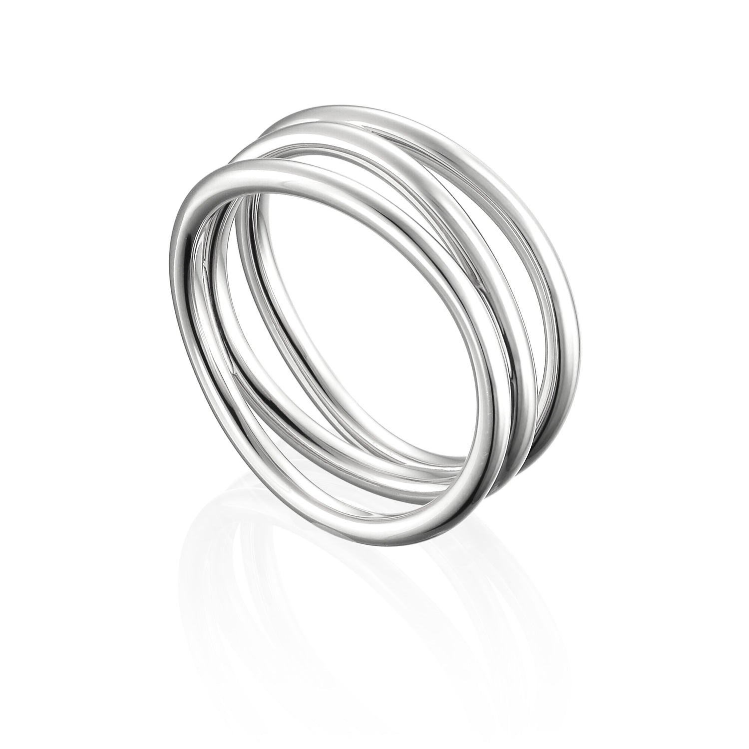 3-Row wave ring