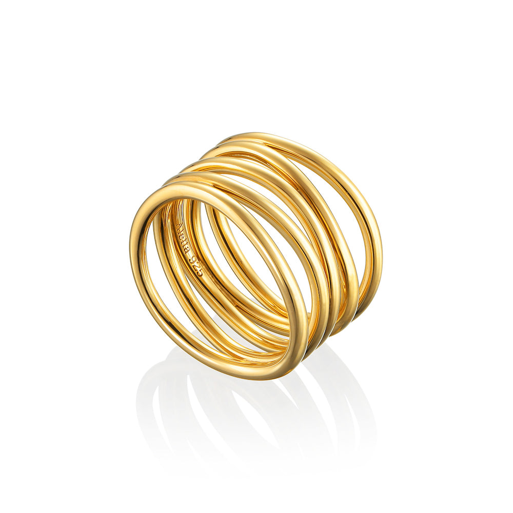 5-Row wave ring