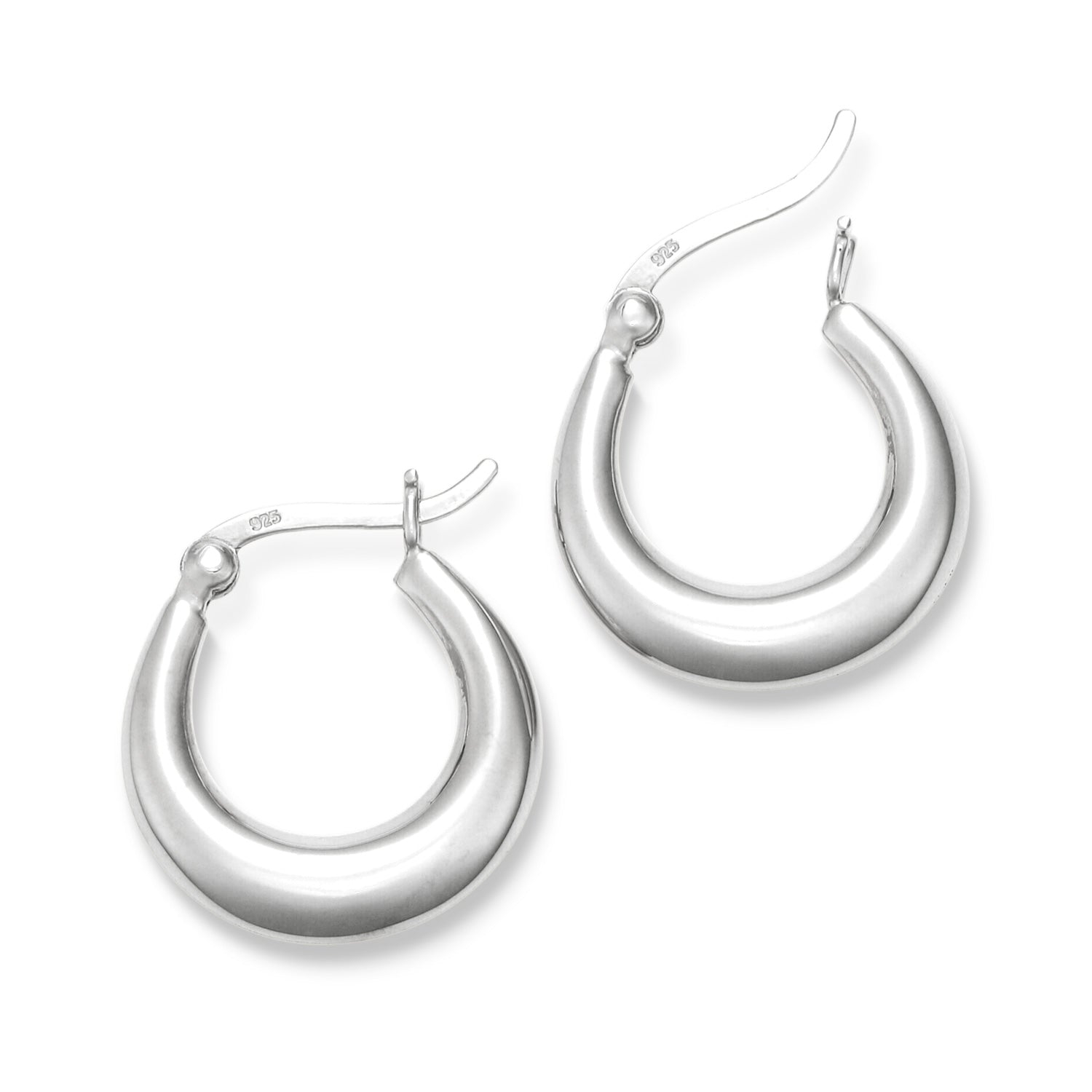 ドロップフープピアス S | 雫のような膨らみが美しいシルバー925ピアス