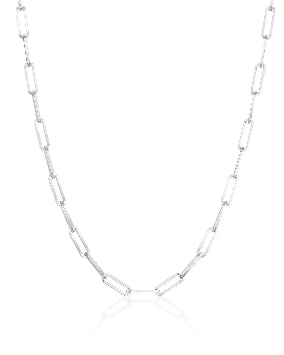 シルバー925 フラットチェーンネックレス 商品単体画像 - 自由な長さ調整ができる計算された2WAY設計