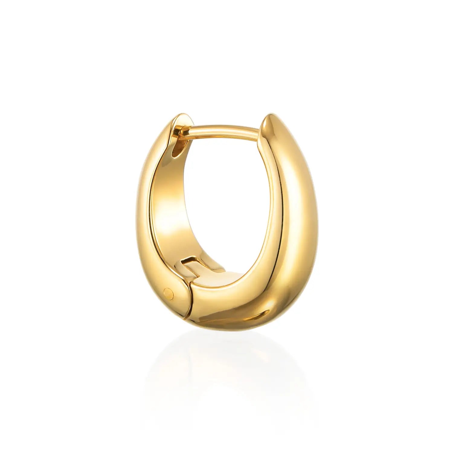 ヒンジドフープピアス ゴールド 片耳 | リッチな厚みが魅力の18Kコーティングシングルピアス