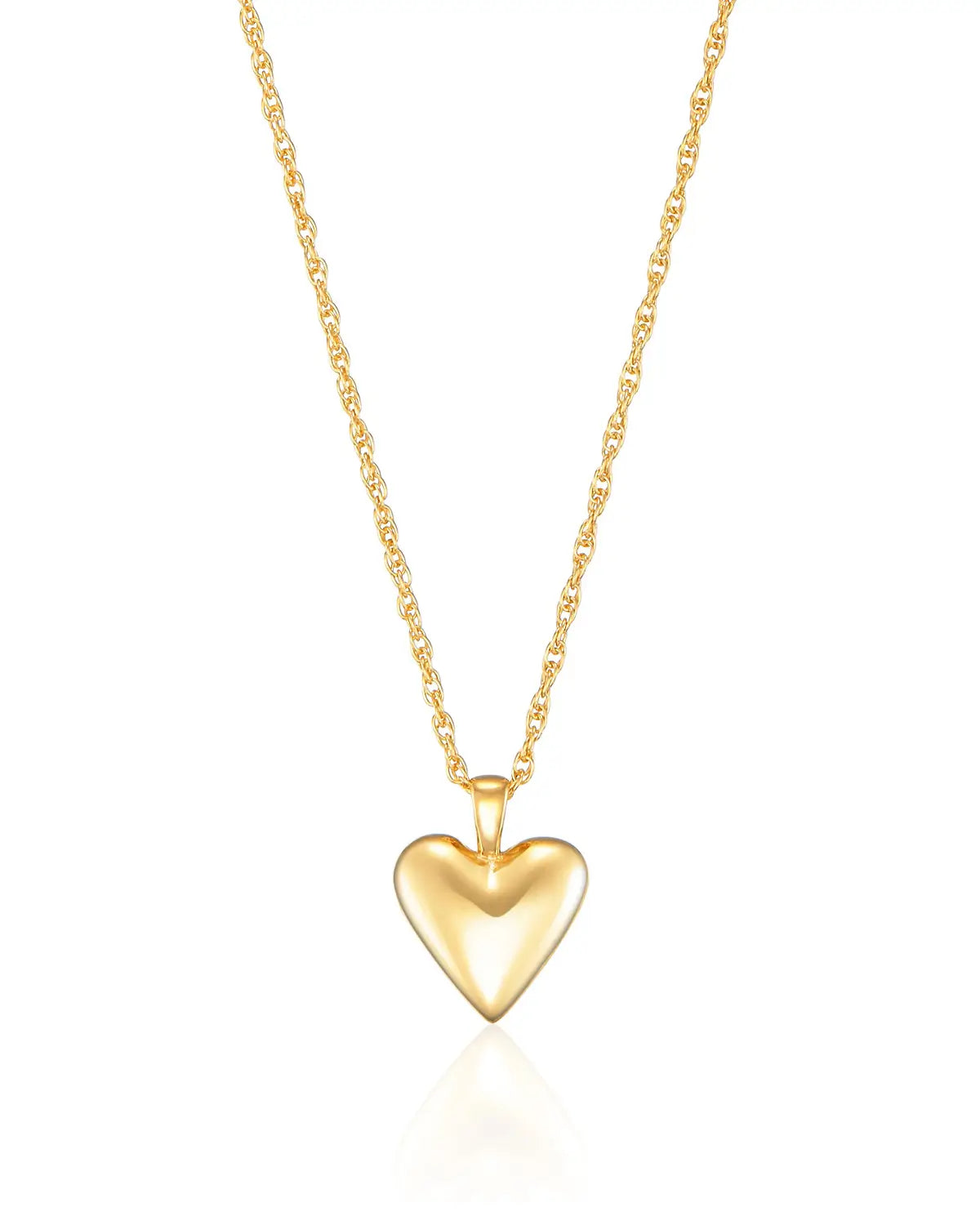 18Kコーティング オープンハートネックレス（ゴールド）商品単体画像正面 - つけっぱなしOKで変色しにくい高品質な仕上げ