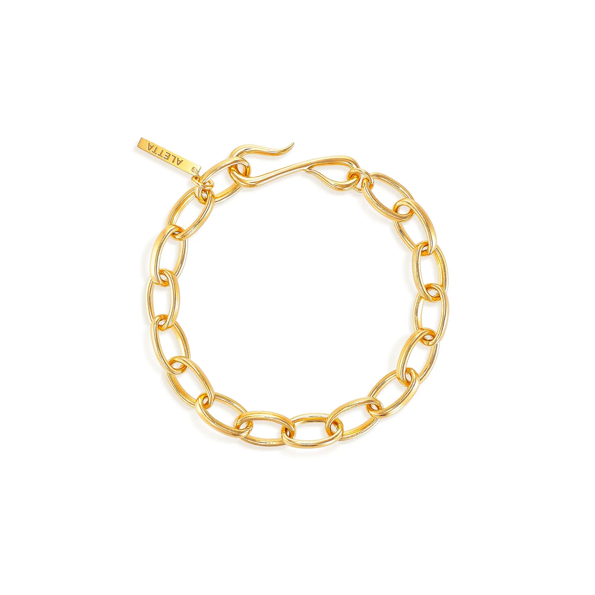 ゴールドチェーンブレスレット オーバルカット オーバルチェーンブレスレット | シルバーアクセサリーブランド