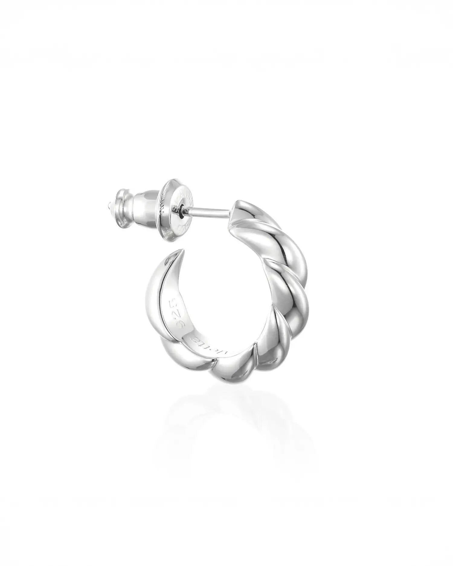 ウェーブフープピアス S l シルバーアクセサリーブランド Aletta ウェーブフープピアス S l シルバーアクセサリーブランド Aletta