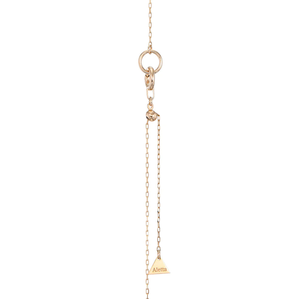 10Kゴールド バゲットカットネックレス ホワイトトパーズ | Aletta Jewelry アレッタジュエリー 